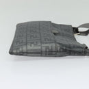 FENDI Zucca Canvas Shoulder Bag PVC Gray Silver Auth 123589V-4