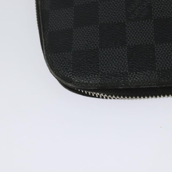 LOUIS VUITTON Damier Graphite Organizer Atoll Travel Case N48255 LV Auth 123607