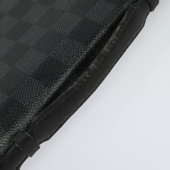 LOUIS VUITTON Damier Graphite Organizer Atoll Travel Case N48255 LV Auth 123607