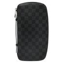 LOUIS VUITTON Damier Graphite Organizer Atoll Travel Case N48255 LV Auth 123607-13