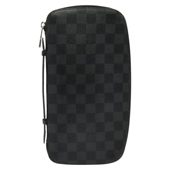 LOUIS VUITTON Damier Graphite Organizer Atoll Travel Case N48255 LV Auth 123607