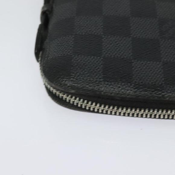 LOUIS VUITTON Damier Graphite Organizer Atoll Travel Case N48255 LV Auth 123607