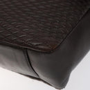 BALLY Quilted Chain Shoulder Bag Leather Black Gold Auth 123611-10