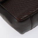 BALLY Quilted Chain Shoulder Bag Leather Black Gold Auth 123611-11