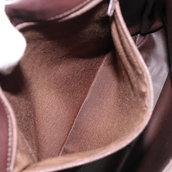 BALLY Quilted Chain Shoulder Bag Leather Black Gold Auth 123611