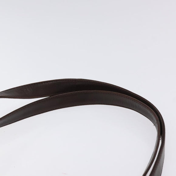 BALLY Quilted Chain Shoulder Bag Leather Black Gold Auth 123611