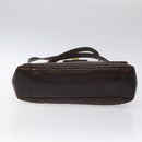 BALLY Quilted Chain Shoulder Bag Leather Black Gold Auth 123611-9