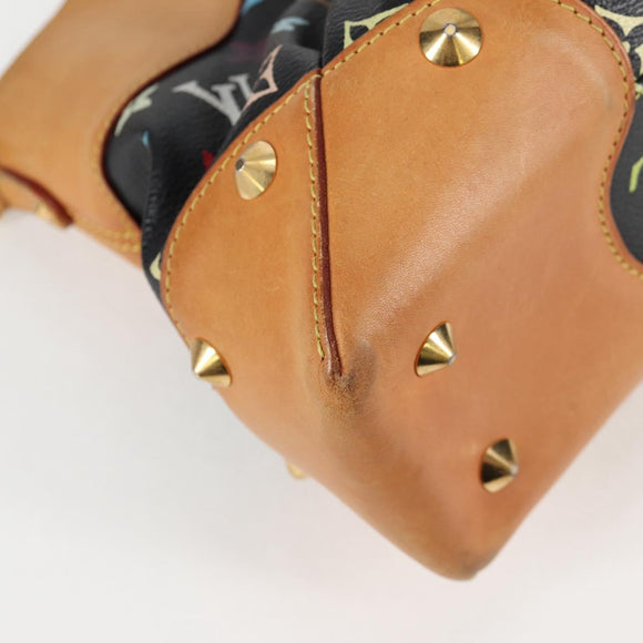 LOUIS VUITTON Monogram Multicolor Judy MM Bag 2Way Black M40256 LV Auth 123618V