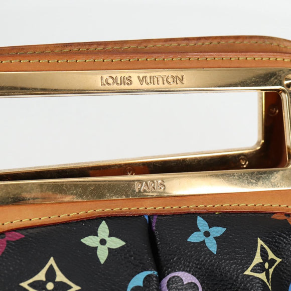 LOUIS VUITTON Monogram Multicolor Judy MM Bag 2Way Black M40256 LV Auth 123618V