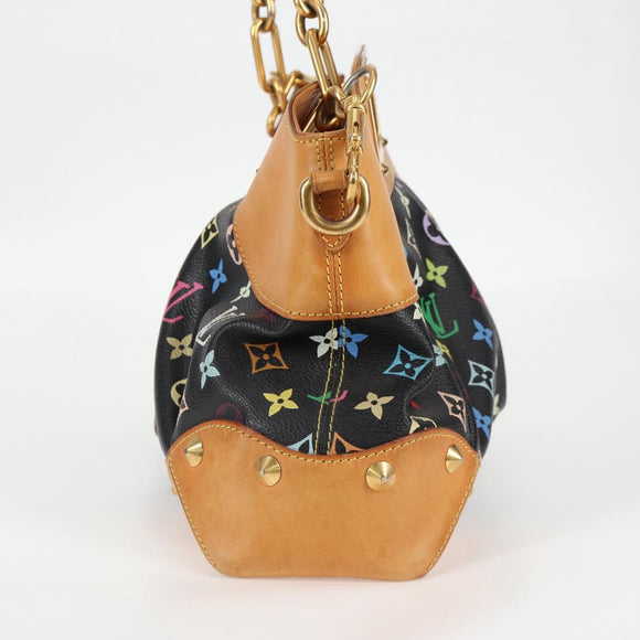 LOUIS VUITTON Monogram Multicolor Judy MM Bag 2Way Black M40256 LV Auth 123618V