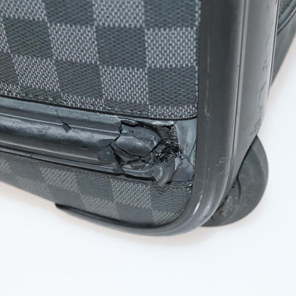 LOUIS VUITTON Damier Graphite Pegas 55 suitcase N23300 LV Auth 123620