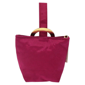 CELINE Circle Pouch Nylon Pink Gold Auth 123645 - 0