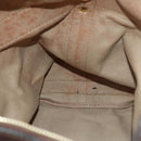 Christian Dior Trotter Canvas Shoulder Bag Brown Gold Auth 123655-20