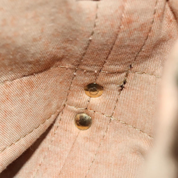 Christian Dior Trotter Canvas Shoulder Bag Brown Gold Auth 123655