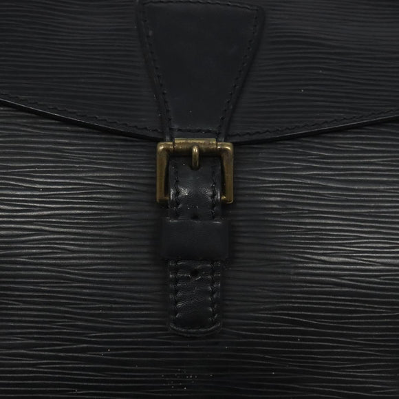 LOUIS VUITTON Epi Jeune Fille MM Shoulder Bag Black M52152 LV Auth 123658