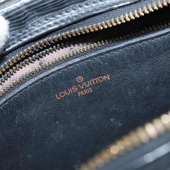 LOUIS VUITTON Epi Jeune Fille MM Shoulder Bag Black M52152 LV Auth 123658