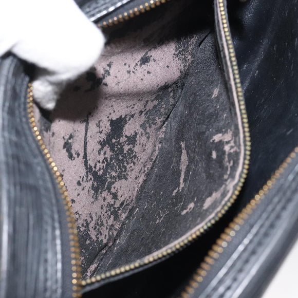 LOUIS VUITTON Epi Jeune Fille MM Shoulder Bag Black M52152 LV Auth 123658