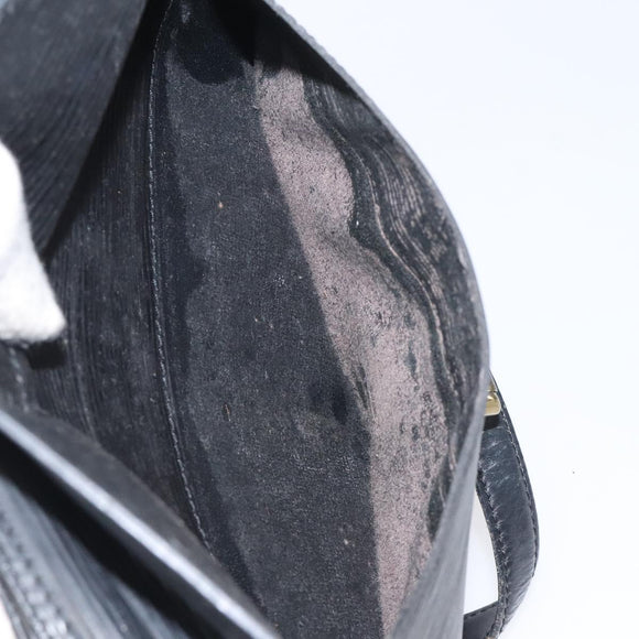 LOUIS VUITTON Epi Jeune Fille MM Shoulder Bag Black M52152 LV Auth 123658