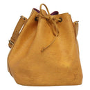 LOUIS VUITTON Epi Petit Noe Shoulder Bag Yellow M44109 LV Auth 123666-1