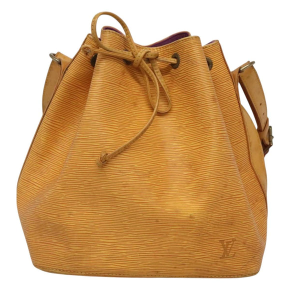 LOUIS VUITTON Epi Petit Noe Shoulder Bag Yellow M44109 LV Auth 123666