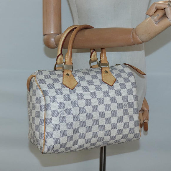 LOUIS VUITTON Damier Azur Speedy 25 Hand Bag N41534 LV Auth 123667