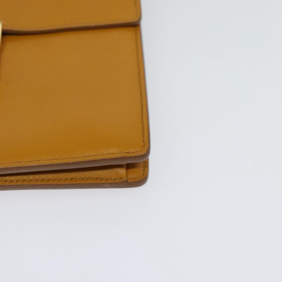 Salvatore Ferragamo Gancini Shoulder Bag Leather 2way Brown Gold Auth 123668