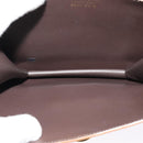 Salvatore Ferragamo Gancini Shoulder Bag Leather 2way Brown Gold Auth 123668-11