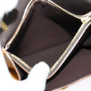 Salvatore Ferragamo Gancini Shoulder Bag Leather 2way Brown Gold Auth 123668-22