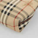 Burberrys Nova Check Shoulder Bag PVC Beige Gold Auth 123676-15