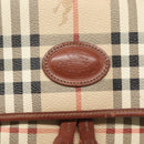 Burberrys Nova Check Shoulder Bag PVC Beige Gold Auth 123676-10