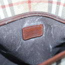 Burberrys Nova Check Shoulder Bag PVC Beige Gold Auth 123676-11