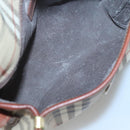 Burberrys Nova Check Shoulder Bag PVC Beige Gold Auth 123676-12
