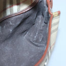 Burberrys Nova Check Shoulder Bag PVC Beige Gold Auth 123676-17