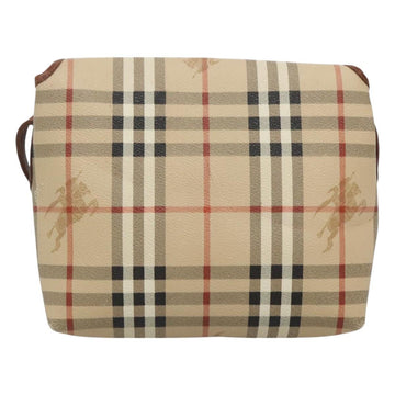 Burberrys Nova Check Shoulder Bag PVC Beige Gold Auth 123676 - 0