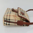 Burberrys Nova Check Shoulder Bag PVC Beige Gold Auth 123676-3