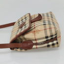 Burberrys Nova Check Shoulder Bag PVC Beige Gold Auth 123676-4