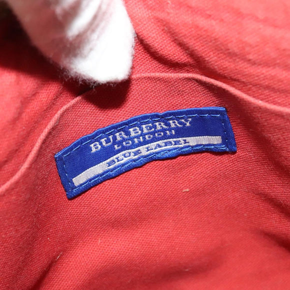 BURBERRY Blue Label Shoulder Bag Straw Beige Auth 123677