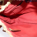 BURBERRY Blue Label Shoulder Bag Straw Beige Auth 123677-18