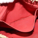 BURBERRY Blue Label Shoulder Bag Straw Beige Auth 123677-19