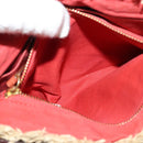 BURBERRY Blue Label Shoulder Bag Straw Beige Auth 123677-20