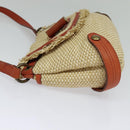 BURBERRY Blue Label Shoulder Bag Straw Beige Auth 123677-3