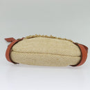 BURBERRY Blue Label Shoulder Bag Straw Beige Auth 123677-5