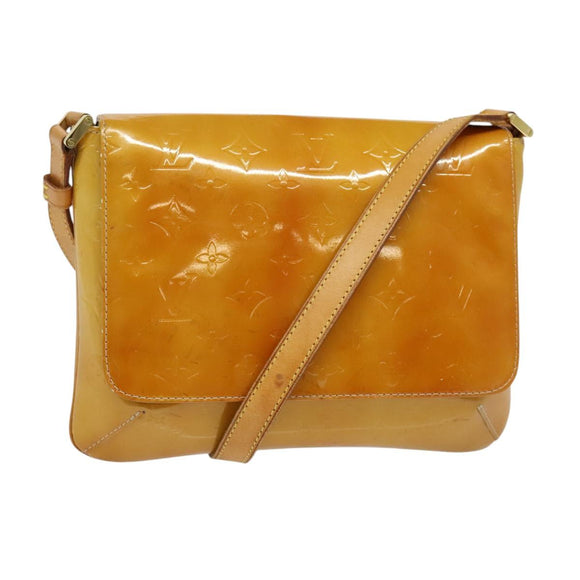 LOUIS VUITTON Monogram Vernis Thompson Street Bag Beige M91301 LV Auth 123678