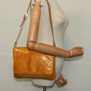 LOUIS VUITTON Monogram Vernis Thompson Street Bag Beige M91301 LV Auth 123678-22