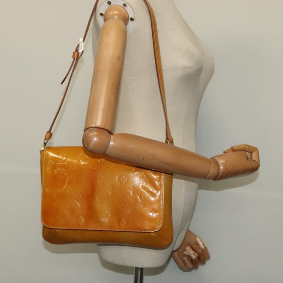 LOUIS VUITTON Monogram Vernis Thompson Street Bag Beige M91301 LV Auth 123678