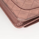 CHANEL Matelasse 2.25 Chain Wallet Shoulder Bag Leather Pink CC Auth 123687-9