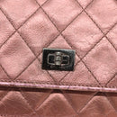 CHANEL Matelasse 2.25 Chain Wallet Shoulder Bag Leather Pink CC Auth 123687-17