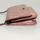 CHANEL Matelasse 2.25 Chain Wallet Shoulder Bag Leather Pink CC Auth 123687-4