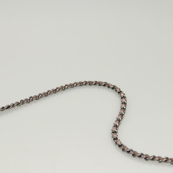 CHANEL Matelasse 2.25 Chain Wallet Shoulder Bag Leather Pink CC Auth 123687