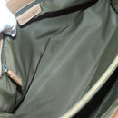 Christian Dior Trotter Canvas Hand Bag Khaki Gold Auth 123689-10